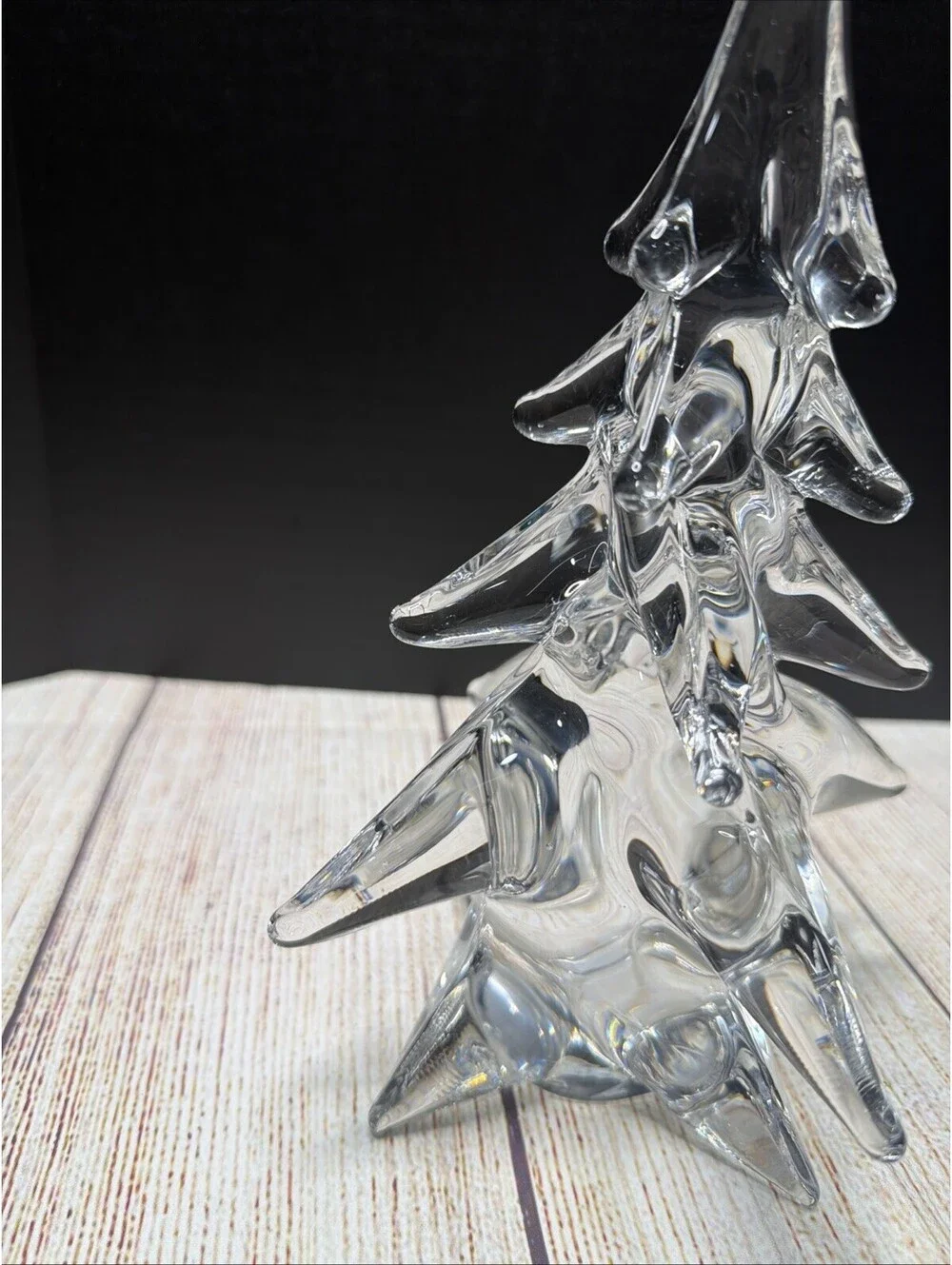 Vintage TasteSetter Sigma 10” 24% Lead Crystal Christmas Tree Made in Japan NL